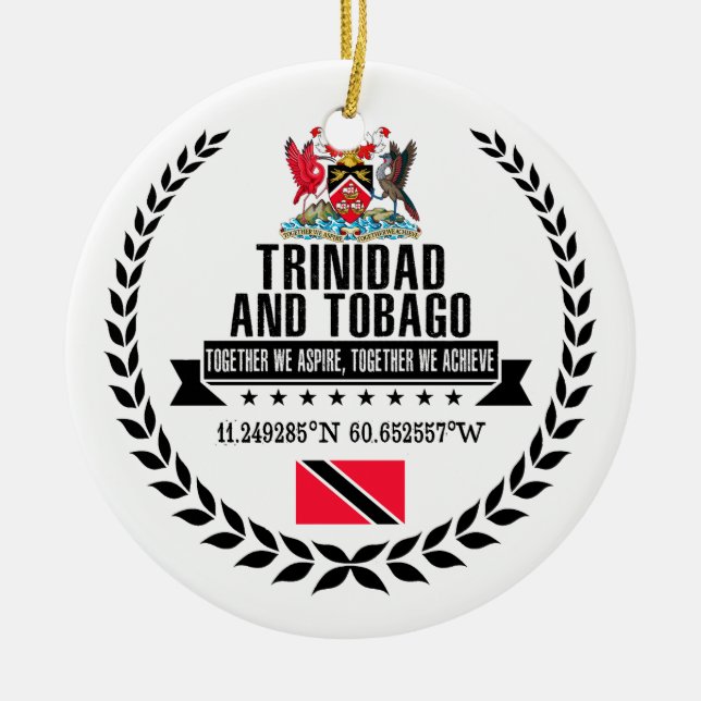 Trinidad och Tobago Julgransprydnad Keramik (Framsidan)