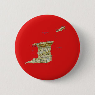 Trinidad och Tobago Karta Button Knapp