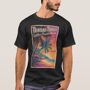 Trinidad och Tobago Landskapsillustration Resa T Shirt