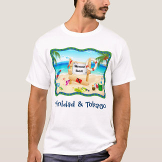 Trinidad och Tobago Maracas strandplats Tee Shirt
