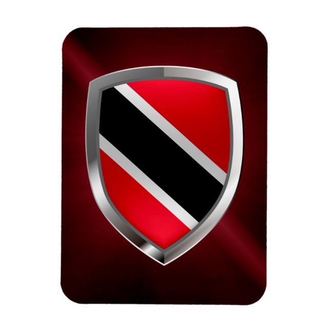 Trinidad och Tobago Metallic Emblem Magnet (Vertikal)