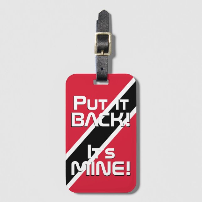 Trinidad och Tobago National Flagga Funny Patrioti Bagagebricka (Framsida vertikal)