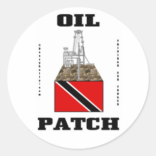 Trinidad och Tobago Oil Fält,Sticker,Oil,Gas Runt Klistermärke