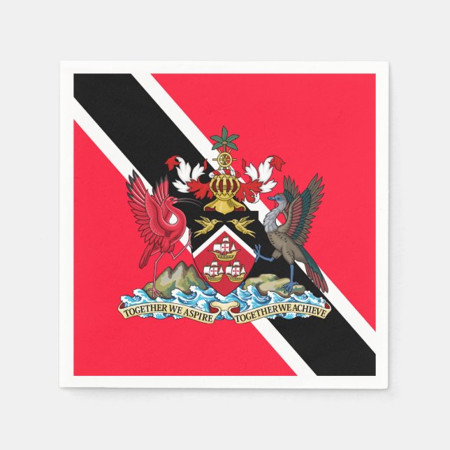 Trinidad och Tobago Pappersservett (Framsidan)