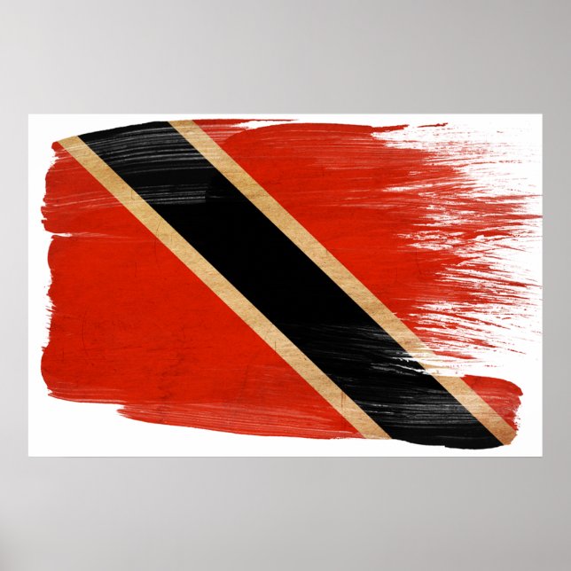 Trinidad och Tobago Poster Flagga (Framsidan)