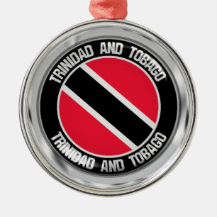 Trinidad och Tobago Round Emblem Julgransprydnad Metall