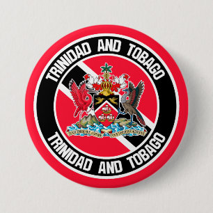 Trinidad och Tobago Round Emblem Knapp