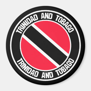 Trinidad och Tobago Round Emblem Magnet