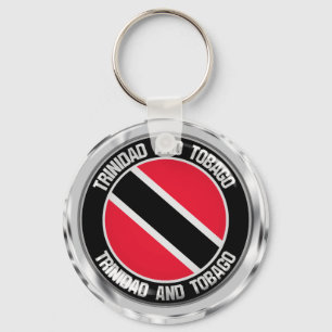 Trinidad och Tobago Round Emblem Nyckelring