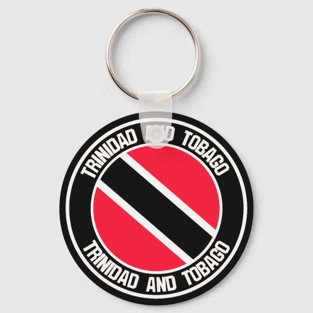 Trinidad och Tobago Round Emblem Nyckelring (Framsida)