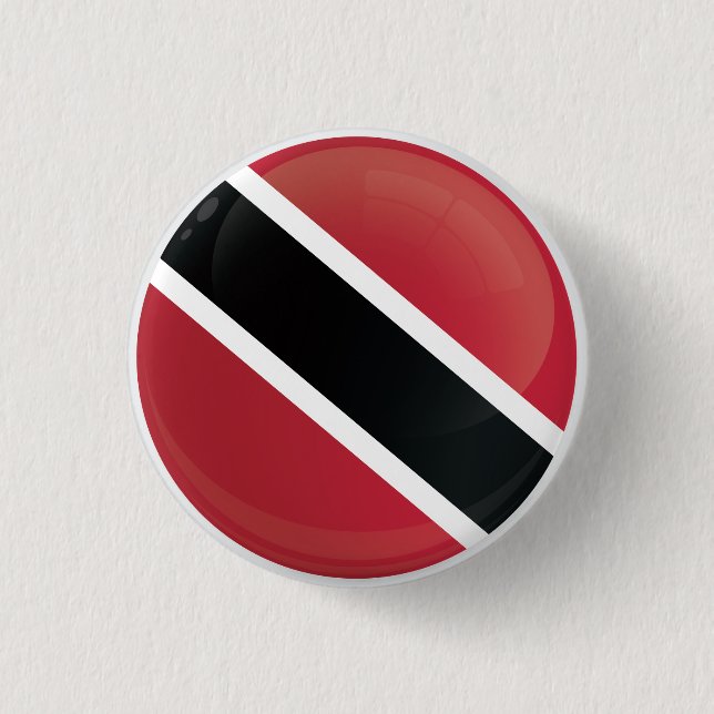 Trinidad och Tobago Round Icon Flagga Knapp (Framsida)