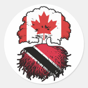 Trinidad och Tobago Trinidadian Canadian Canada Runt Klistermärke