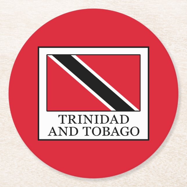 Trinidad och Tobago Underlägg Papper Rund (Framsidan)