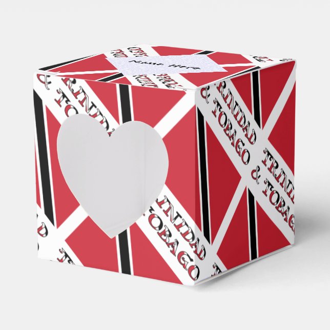 Trinidad och Tobagos flagga klinkad med ditt namn Presentaskar (Framsidan Sidan)