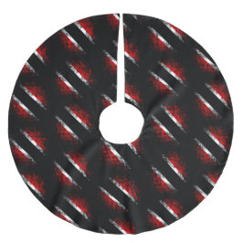 Trinidad och Tobagos flagga (prickmönster) Julgransmatta Borstad Polyester