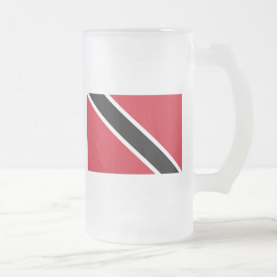 trinidad och tobak flagga frostat ölglas