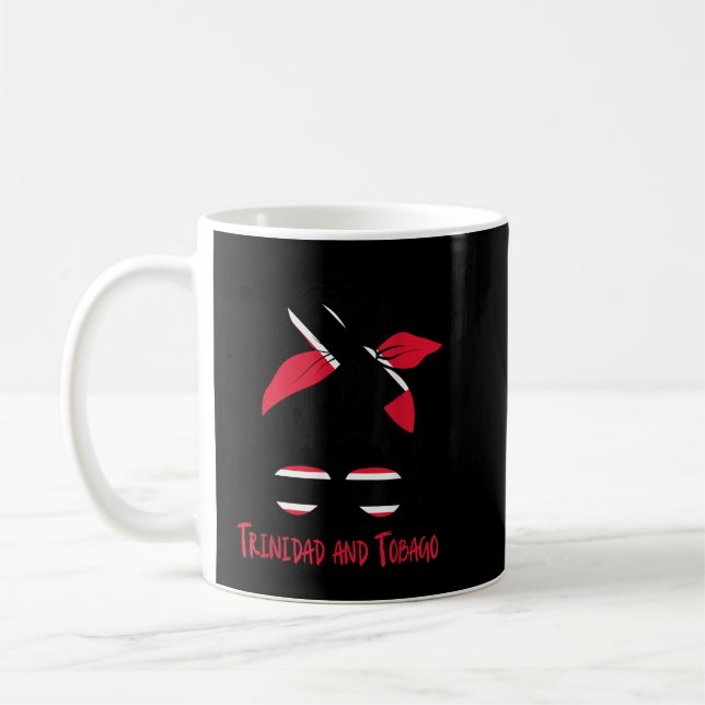 Trinidad och tobak Girl Trinidadian Girl flagga Kaffemugg (Vänster)