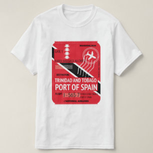 Trinidad och tobakshamn för spinnresor biljett t shirt