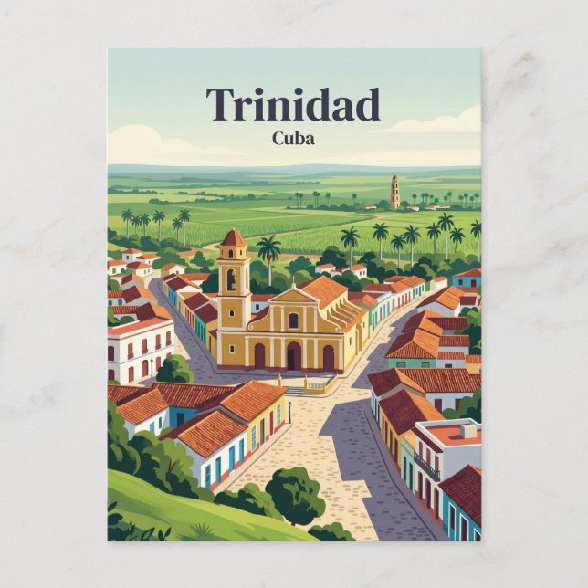 Trinidad och Valle de los Ingenios Kuba Vykort (Framsida)