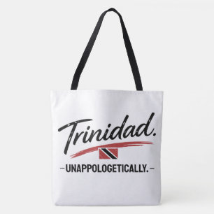 Trinidad Oforderligt Pride SVART TEXT Tygkasse