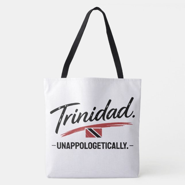 Trinidad Oforderligt Pride SVART TEXT Tygkasse (Framsida)