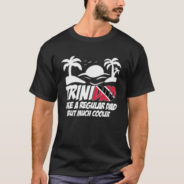 Trinidad Pappa Tobago Trinidad Flagga Trinidadian  T Shirt (Framsida)