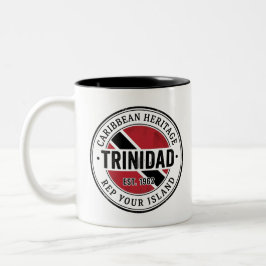 Trinidad Pass Stamp | Karibiskt Kulturarv Två-Tonad Mugg