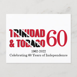 TRINIDAD TOBAGO 60-årsjubileum Självständighet Vykort