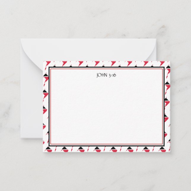 TRINIDAD TOBAGO Christian Scripture Anpassningsbar Anteckningskort (Framsida)