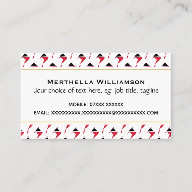 TRINIDAD TOBAGO Christian Scripture John 3:16 Visitkort (Framsida)