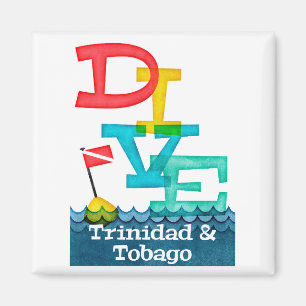Trinidad & Tobago Dive - Färggrafik Magnet