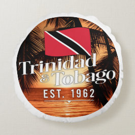 "Trinidad & Tobago Est. 1962-tums solnedgång med F Rund Kudde