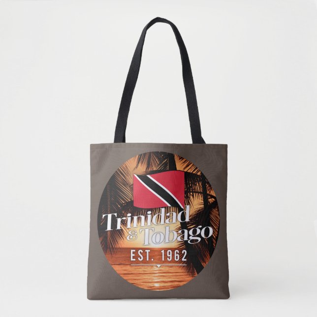 "Trinidad & Tobago Est. 1962-tums solnedgång med F Tygkasse (Framsida)