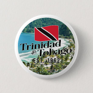 "Trinidad & Tobago Est. 1962-tumsfack med Flagga Knapp