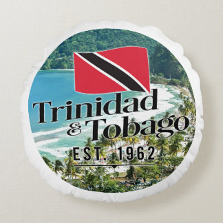 "Trinidad & Tobago Est. 1962-tumsfack med Flagga Rund Kudde