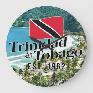 "Trinidad & Tobago Est. 1962-tumsfack med Flagga Stor Klocka