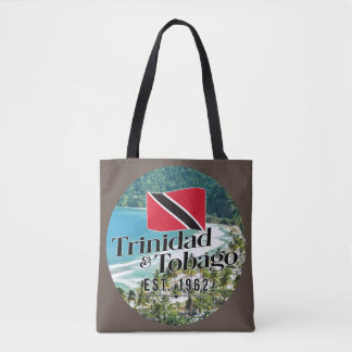"Trinidad & Tobago Est. 1962-tumsfack med Flagga Tygkasse