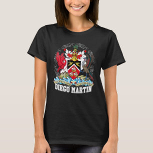 Trinidad Tobago Flagga Emblem Diego Martin Vapensk T Shirt