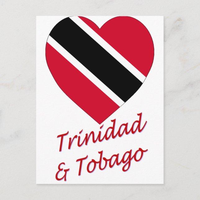 Trinidad & Tobago Flagga Heart Vykort (Framsida)