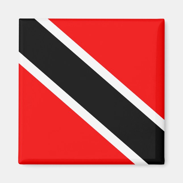 Trinidad & Tobago Flagga Magnet (Framsidan)