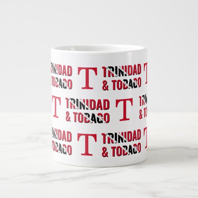 TRINIDAD TOBAGO FLAGGA Monogram Jumbo Mugg (Framsidan)
