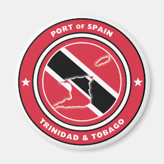 Trinidad & Tobago Flagga och Flagga Karta Magnet