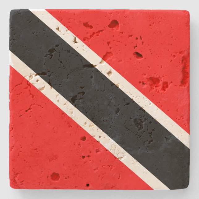 Trinidad & Tobago Flagga Stone Underlägg (Framsidan)