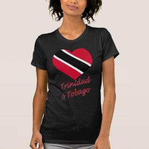 Trinidad & Tobago flaggahjärta Tee Shirt