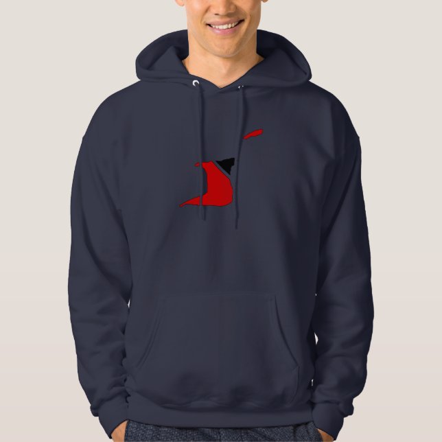 Trinidad Tobago flaggakarta Hoodie (Framsida)