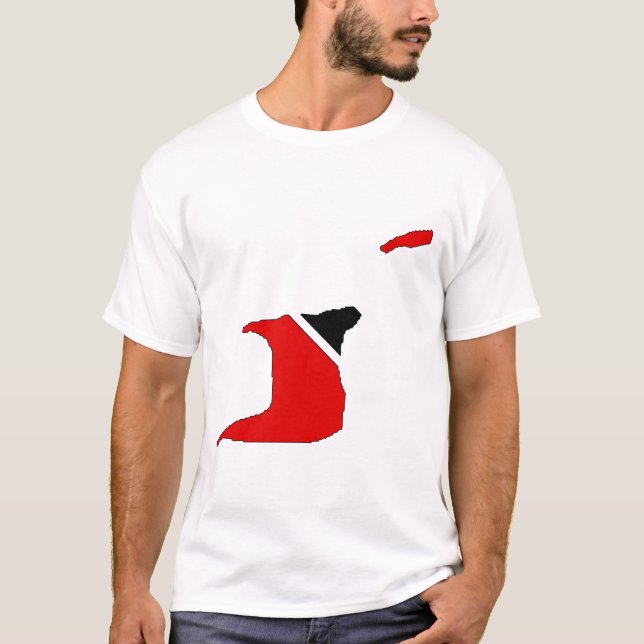 Trinidad Tobago flaggakarta Tee Shirt (Framsida)