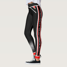 Trinidad & Tobago on (Red White Black) Leggings
