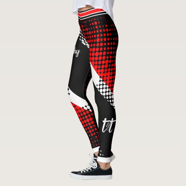 Trinidad & Tobago prickflagga Leggings (Vänster)
