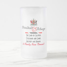Trinidad & Tobago Souvenir Frostat Ölglas