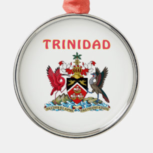 Trinidad vapensköld julgransprydnad metall